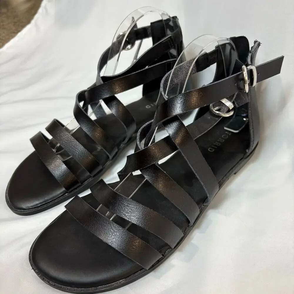 Torrid Black Criss-Cross Strappy Gladiator Sandals Women Size 9 WW